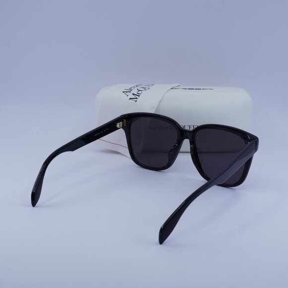Alexander McQueen AM0331SK 002 Square Sunglasses - Black/Grey - Picture 9 of 9